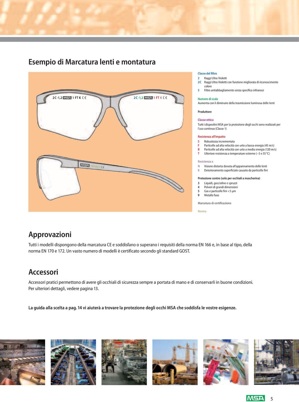 sono realizzati per l uso continuo (Classe 1) Resistenza all impatto S Robustezza incrementata F Particelle ad alta velocità con urto a bassa energia (45 m/s) B Particelle ad alta velocità con urto a