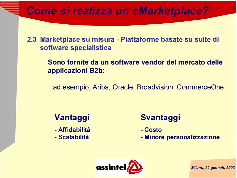 Sono fornite da un software vendor del mercato delle applicazioni B2b: ad