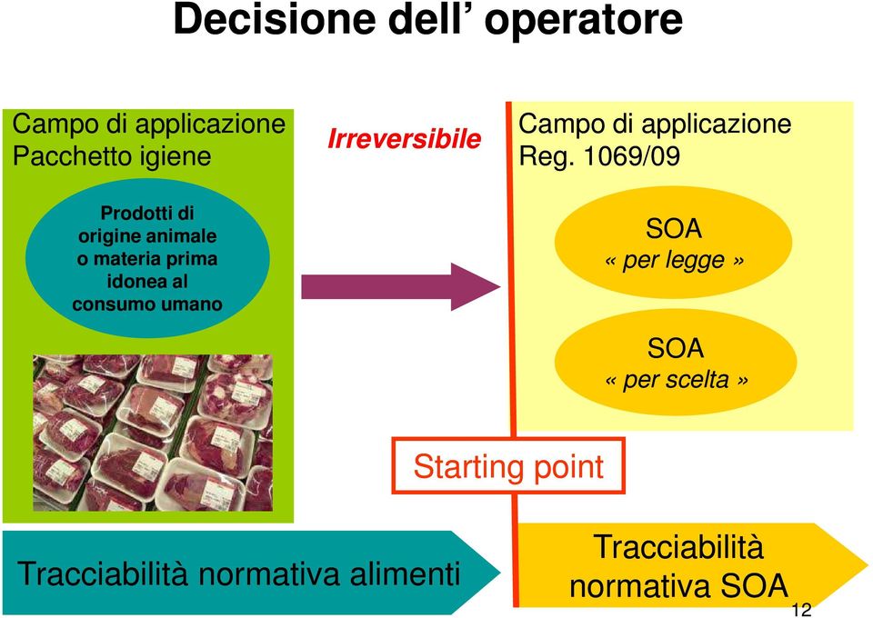 1069/09 Prodotti di origine animale o materia prima idonea al consumo