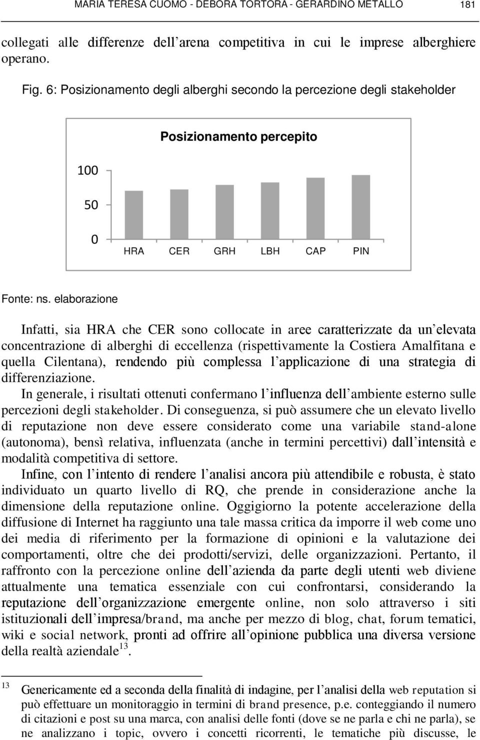 elaborazione Infatti, sia HRA che CER sono collocate in aree caratterizzate da un elevata concentrazione di alberghi di eccellenza (rispettivamente la Costiera Amalfitana e quella Cilentana),