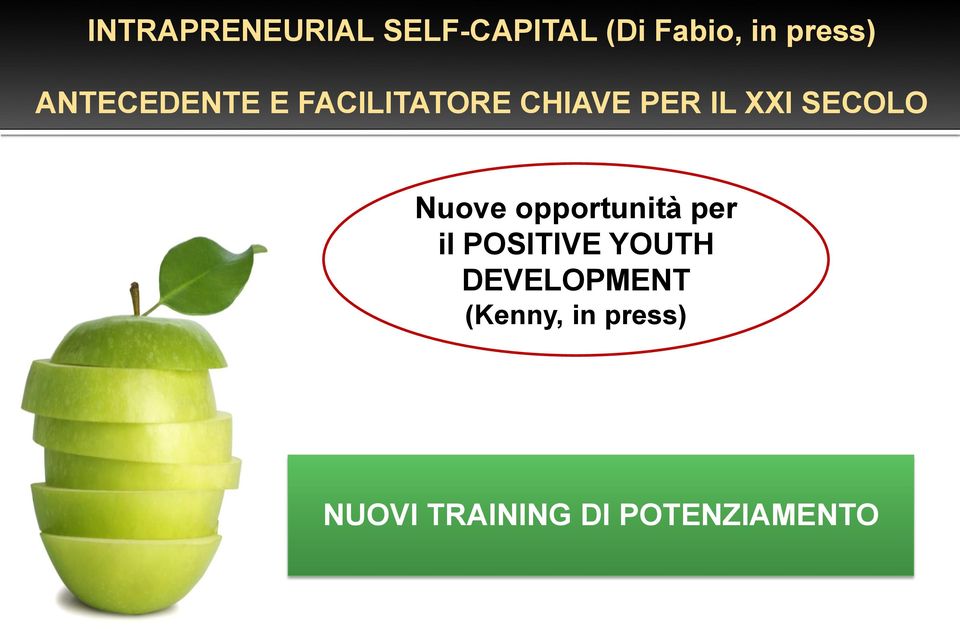 opportunità per il POSITIVE YOUTH DEVELOPMENT