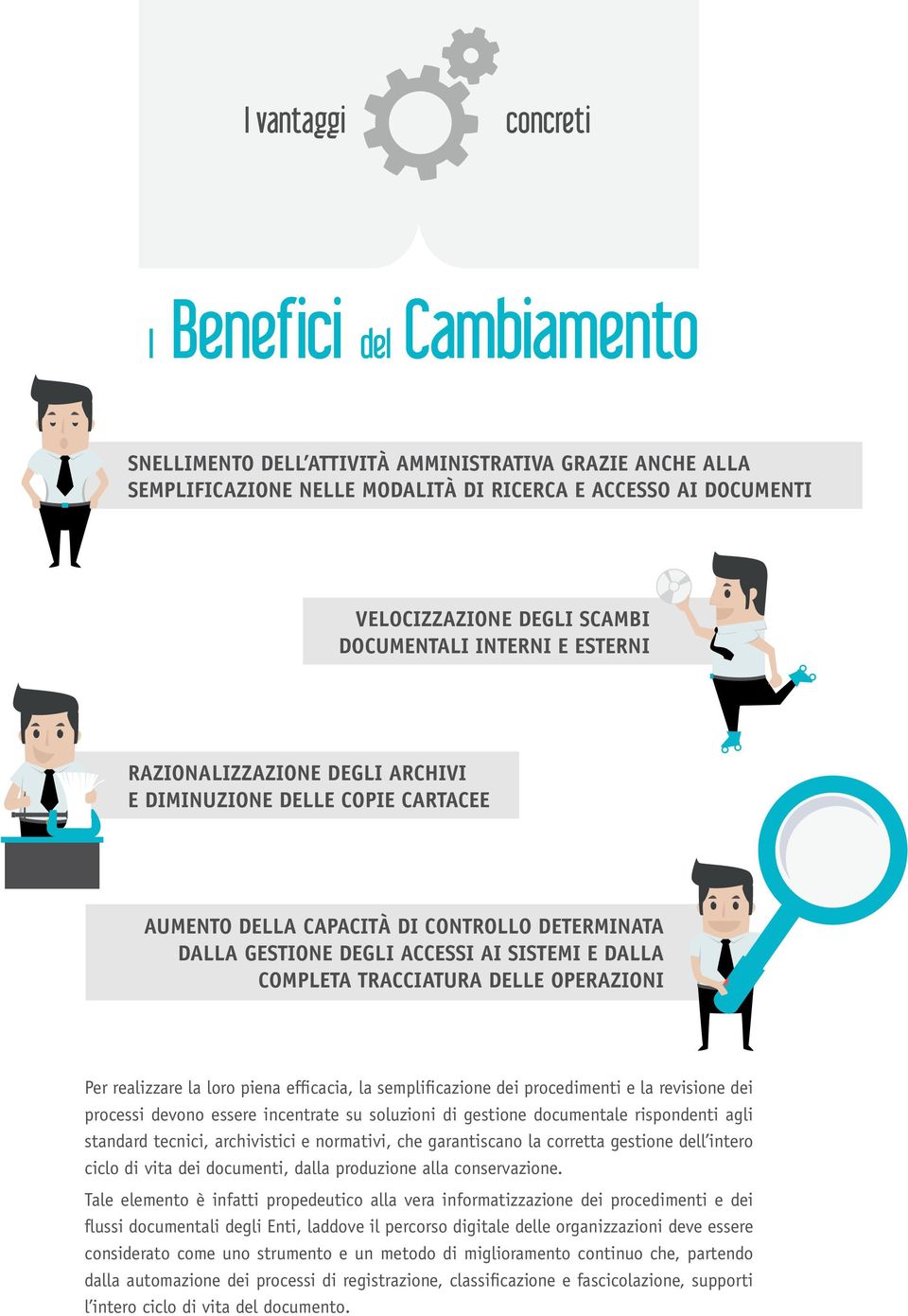 completa tracciatura delle operazioni Per realizzare la loro piena efficacia, la semplificazione dei procedimenti e la revisione dei processi devono essere incentrate su soluzioni di gestione