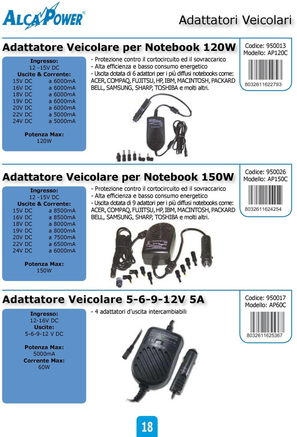 IBM, MACINTOSH, PACKARD BELL, SAMSUNG, SHARP, TOSHIBA e molti altri.