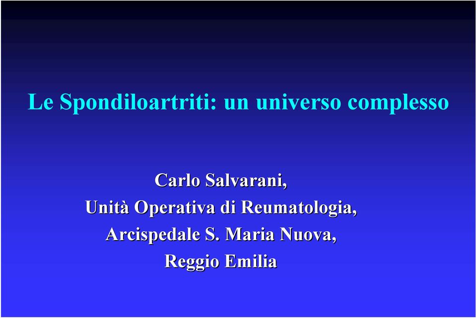 Operativa di Reumatologia,