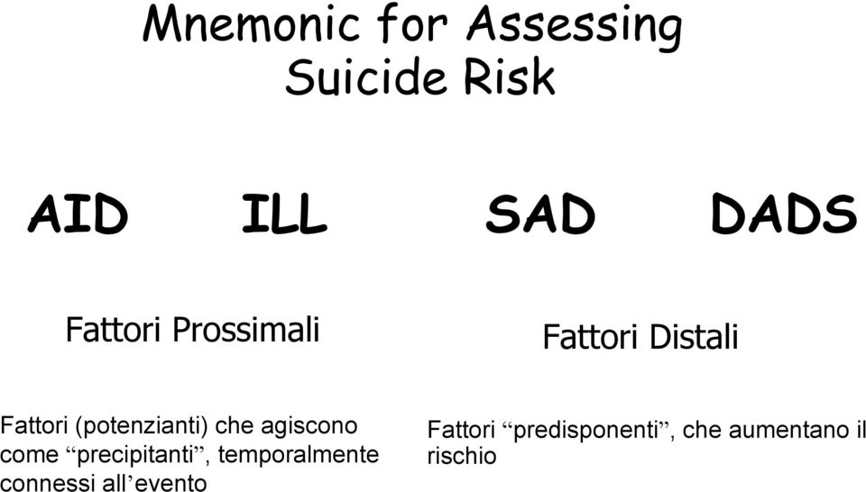 (potenzianti) che agiscono come precipitanti,