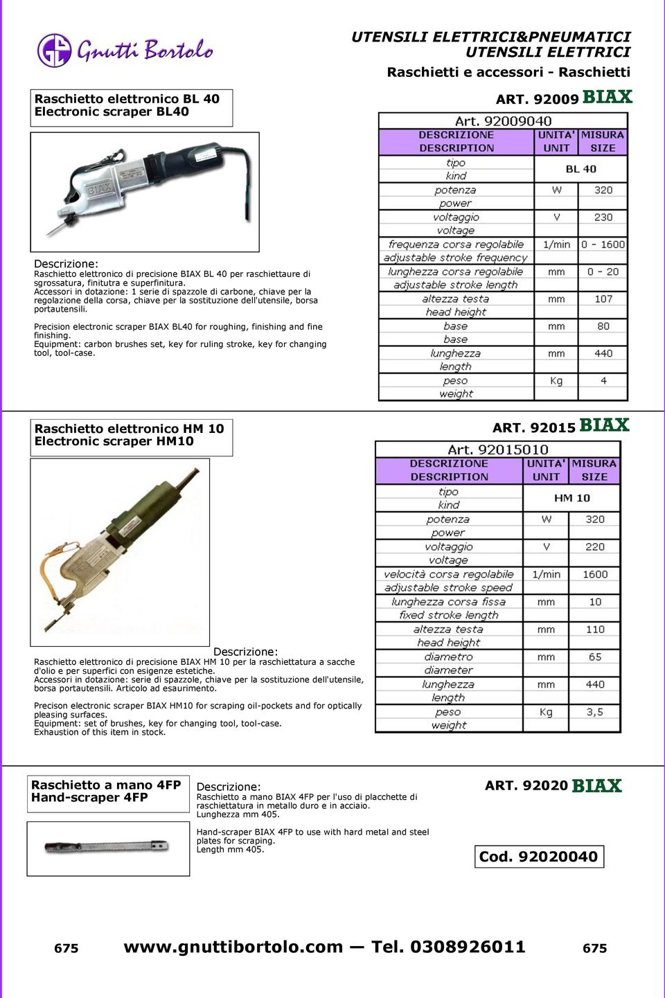 Accessori in dotazione: 1 serie di spazzole di carbone, chiave per la regolazione della corsa, chiave per la sostituzione dell'utensile, borsa portautensili.