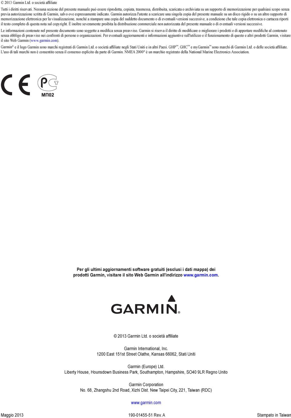 scritta di Garmin, salvo ove espressamente indicato.