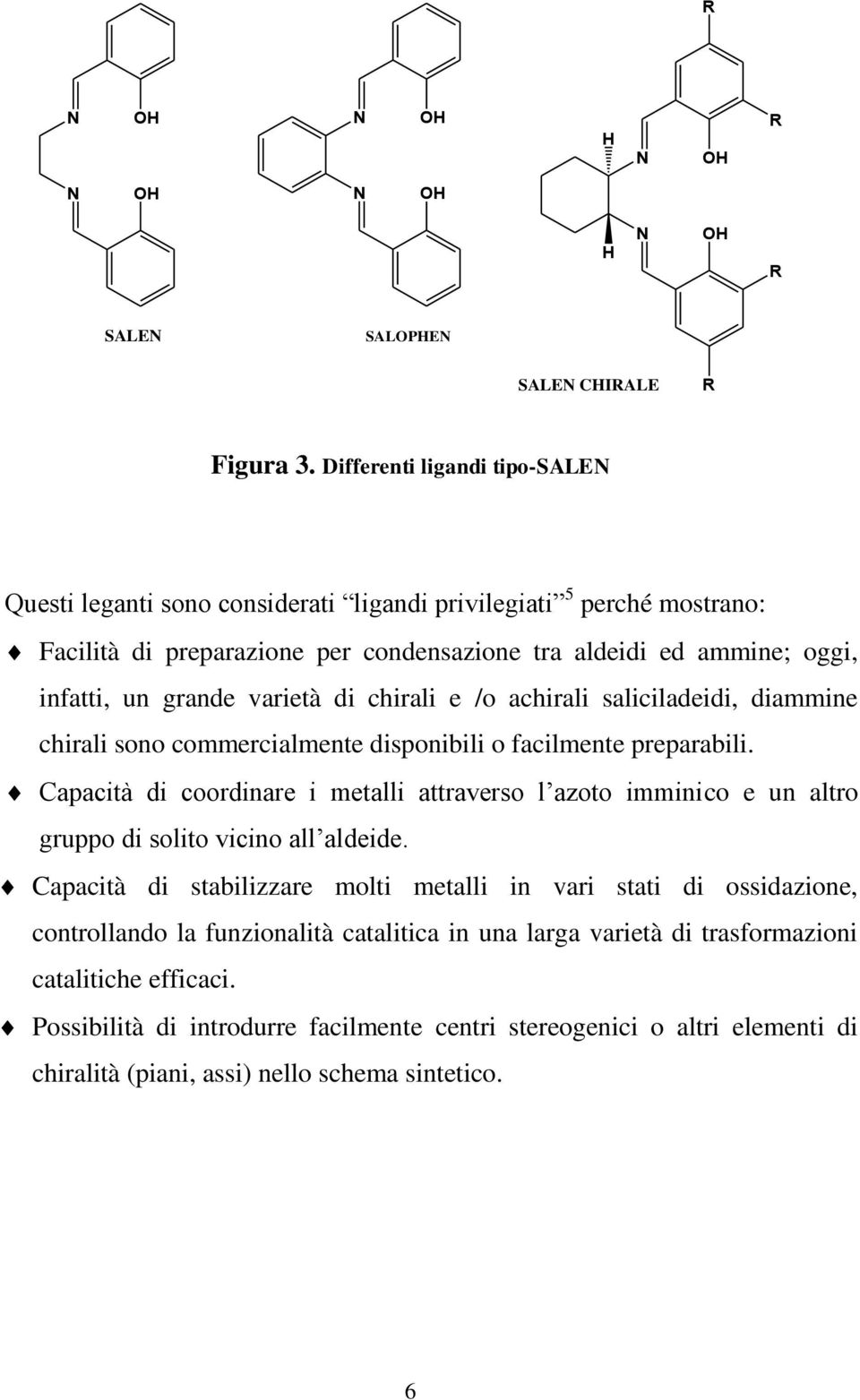 varietà di chirali e /o achirali saliciladeidi, diammine chirali sono commercialmente disponibili o facilmente preparabili.