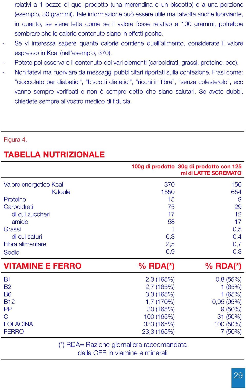 - Se vi interea apere quante calorie contiene quell alimento, coniderate il valore epreo in Kcal (nell eempio, 370).