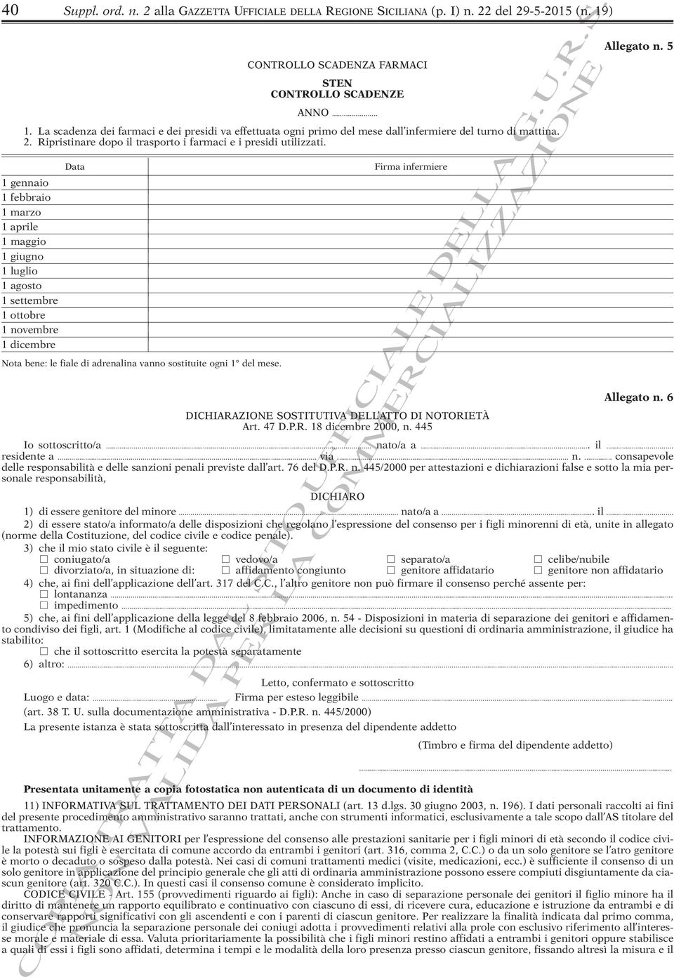 Ripristinare dopo il trasporto i farmaci e i presidi utilizzati.