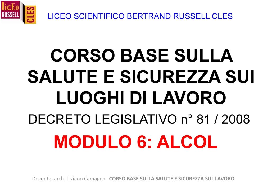 SICUREZZA SUI LUOGHI DI LAVORO