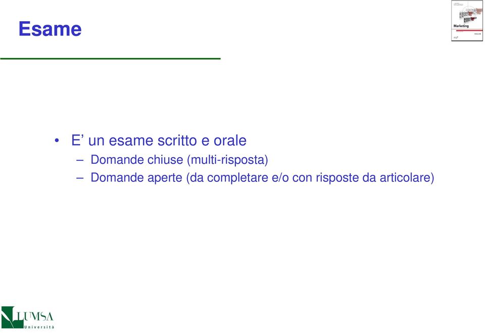 (multi-risposta) Domande aperte