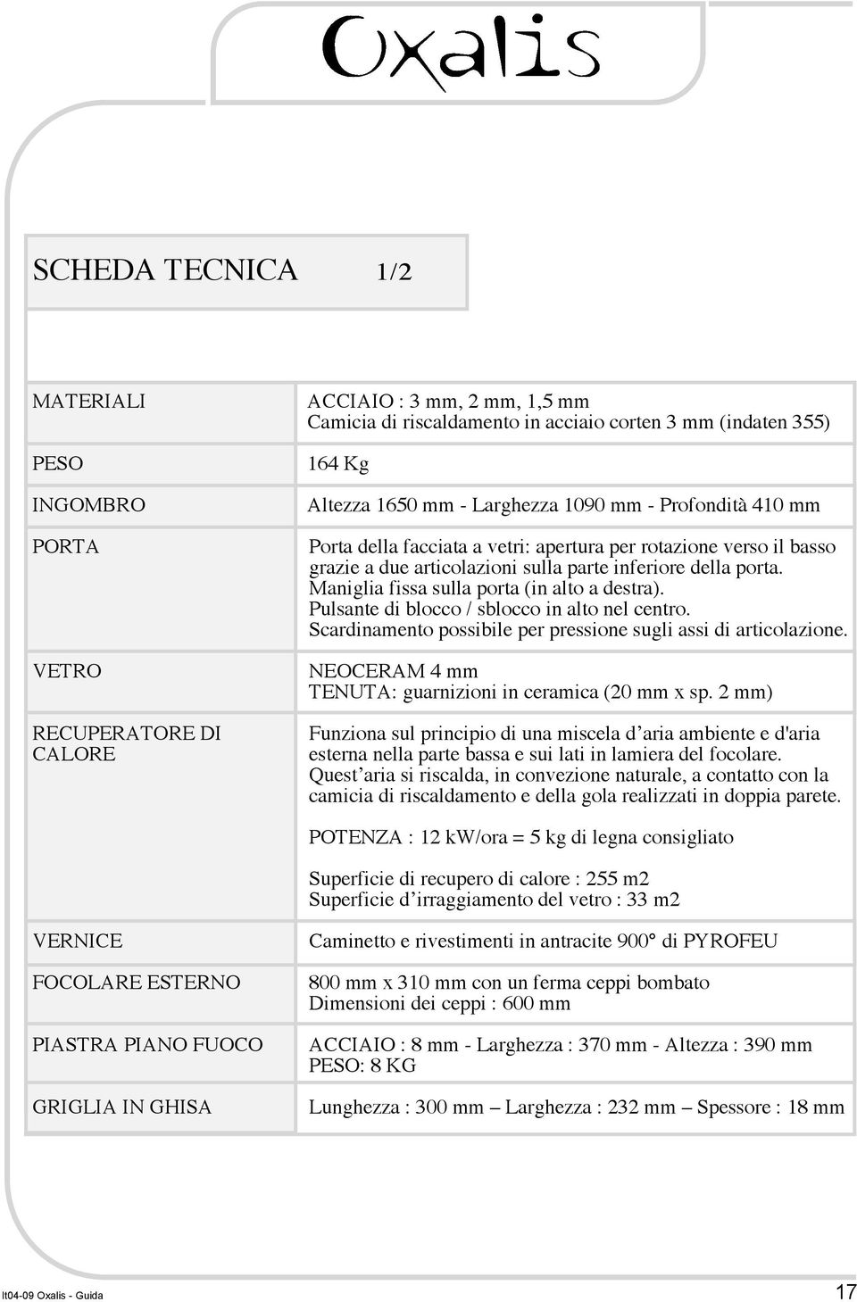 Maniglia fissa sulla porta (in alto a destra). Pulsante di blocco / sblocco in alto nel centro. Scardinamento possibile per pressione sugli assi di articolazione.