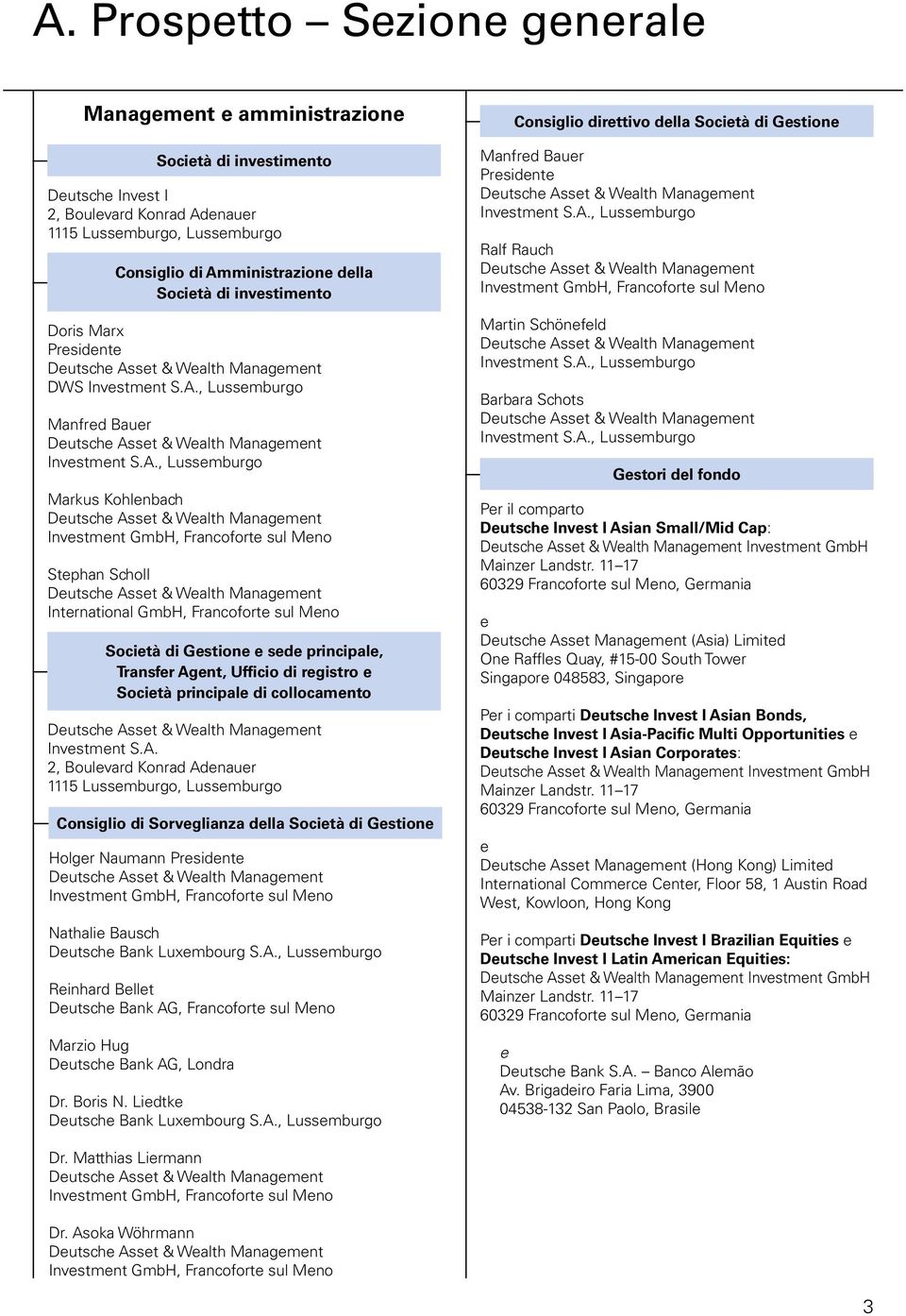 set & Wealth Management DWS Investment S.A.