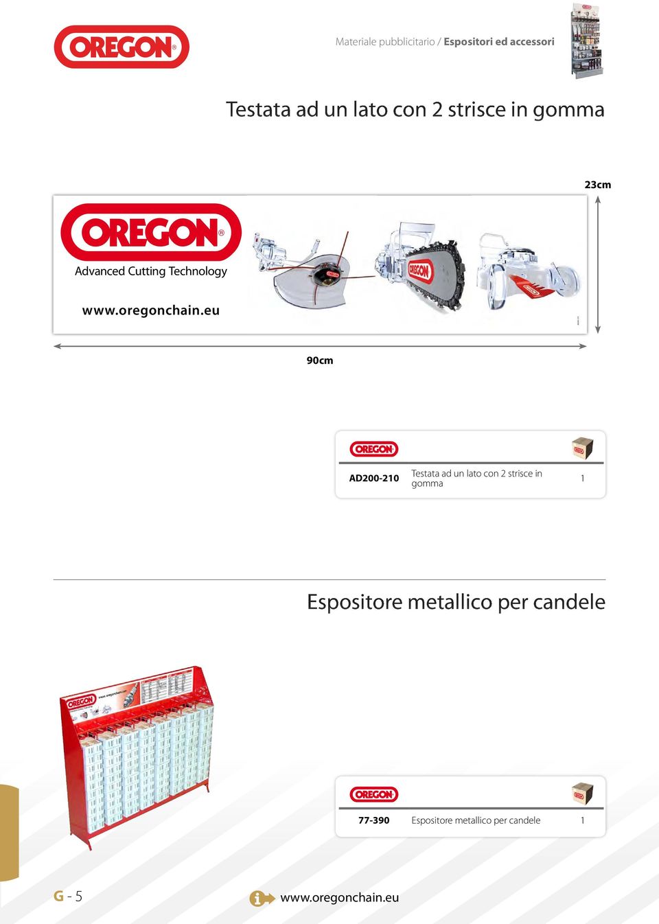 lato con 2 strisce in gomma 23cm Advanced Cutting Technology AD200-20 90cm