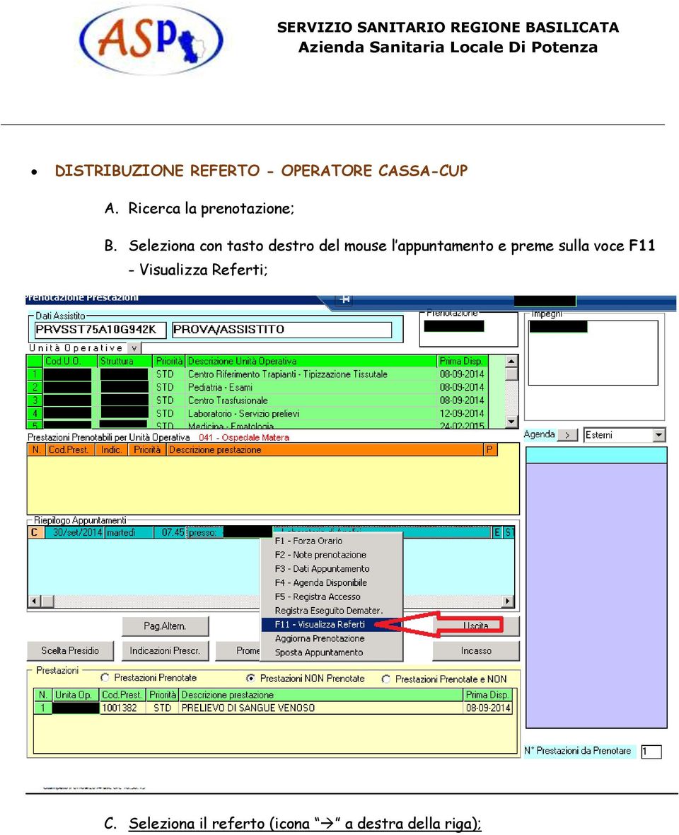 Seleziona con tasto destro del mouse l appuntamento e