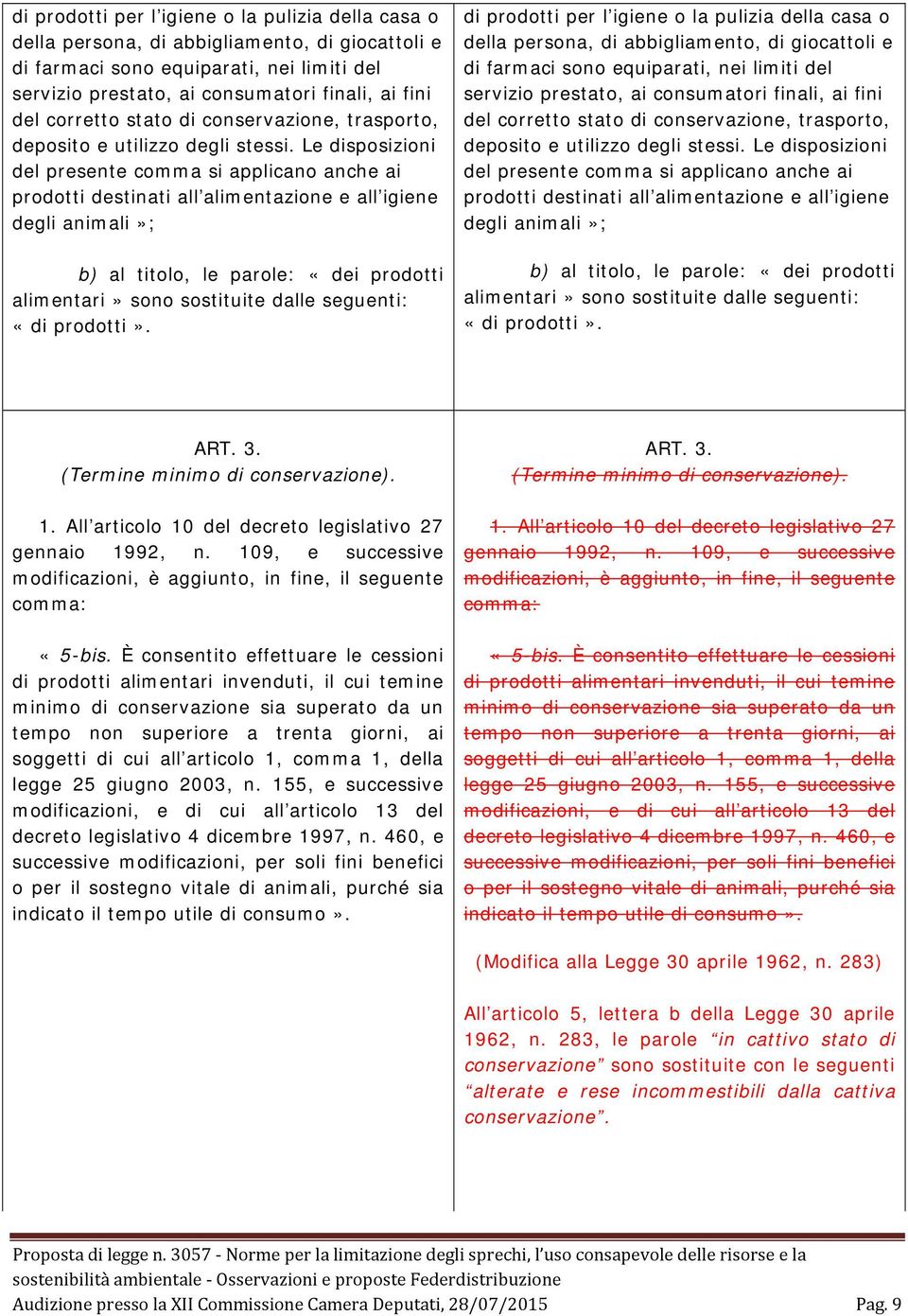 Le disposizioni del presente comma si applicano anche ai prodotti destinati all alimentazione e all igiene degli animali»; b) al titolo, le parole: «dei prodotti alimentari» sono sostituite dalle