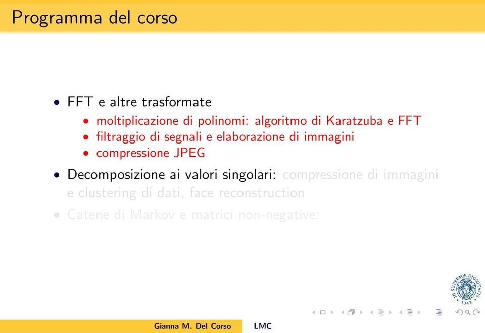 Decomposizione ai valori singolari: compressione di immagini e clustering di dati, face