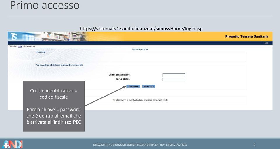 jsp Codice identificativo = codice fiscale