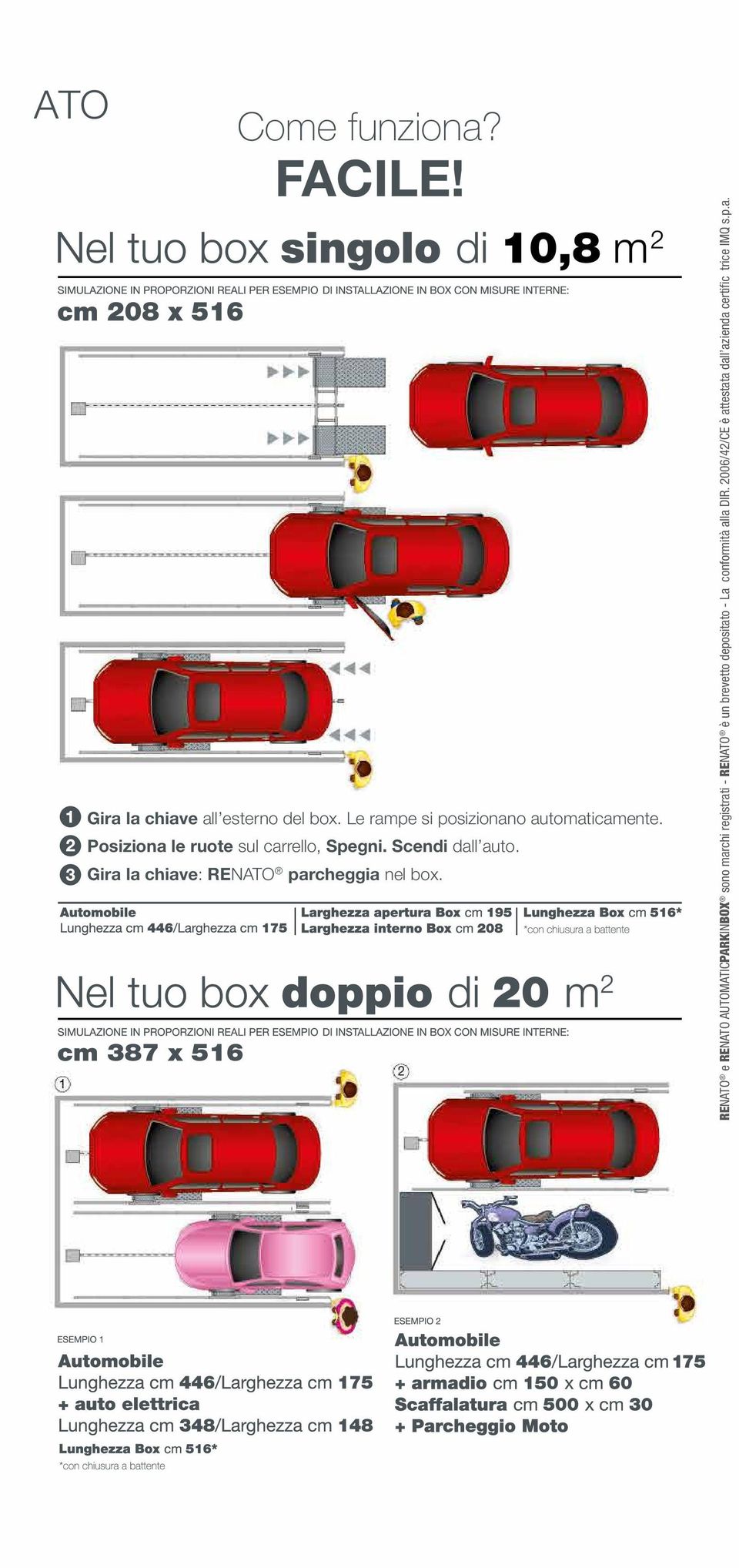 Le rampe si posizionano automaticamente.