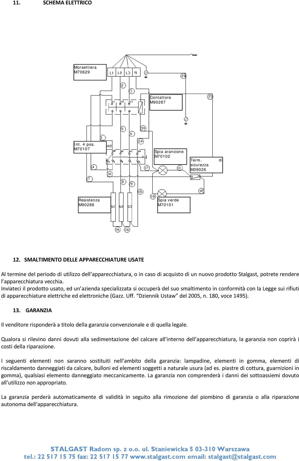 Inviateci il prodotto usato, ed un azienda specializzata si occuperà del suo smaltimento in conformità con la Legge sui rifiuti di apparecchiature elettriche ed elettroniche (Gazz. Uff.