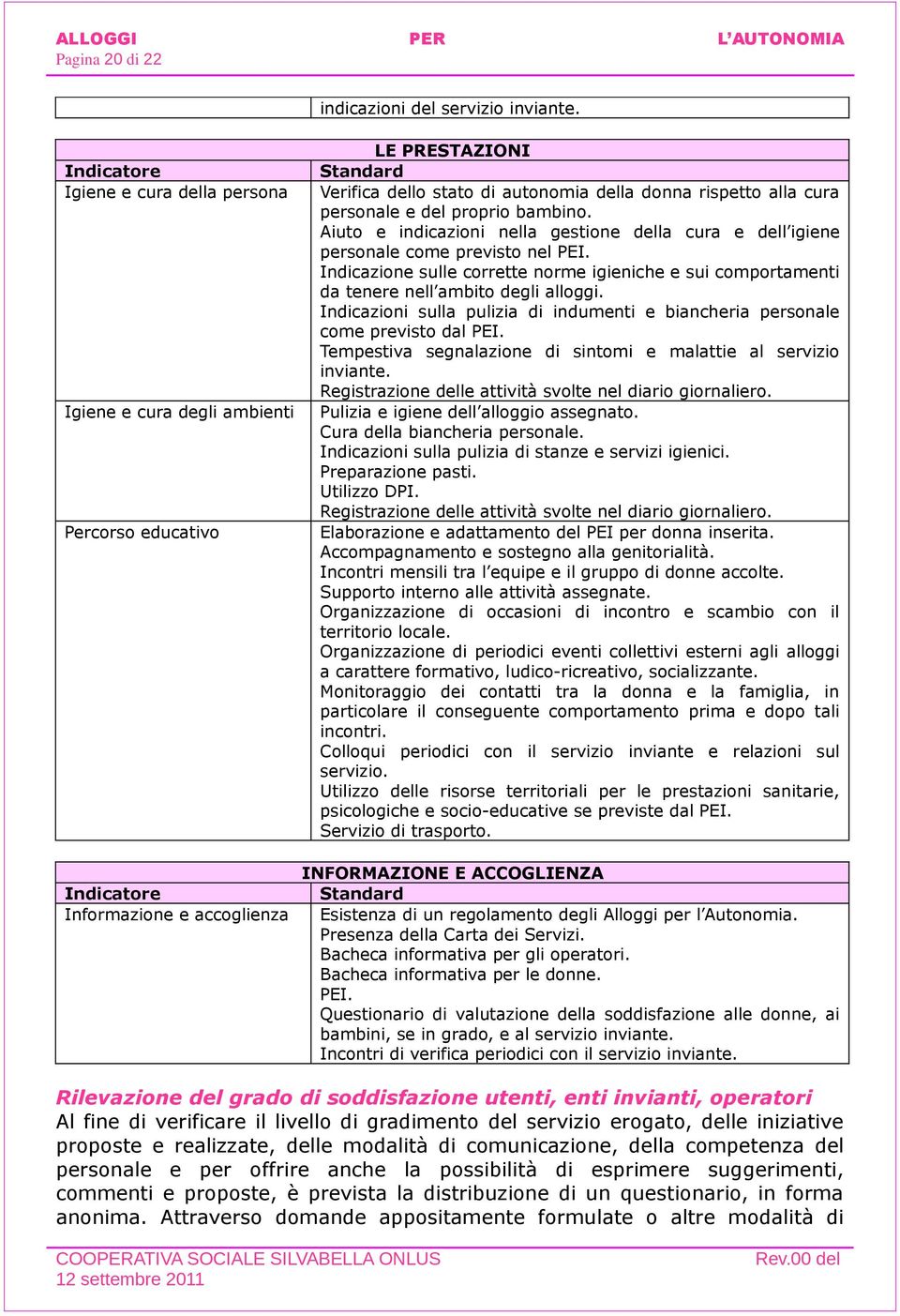 rispetto alla cura personale e del proprio bambino. Aiuto e indicazioni nella gestione della cura e dell igiene personale come previsto nel PEI.