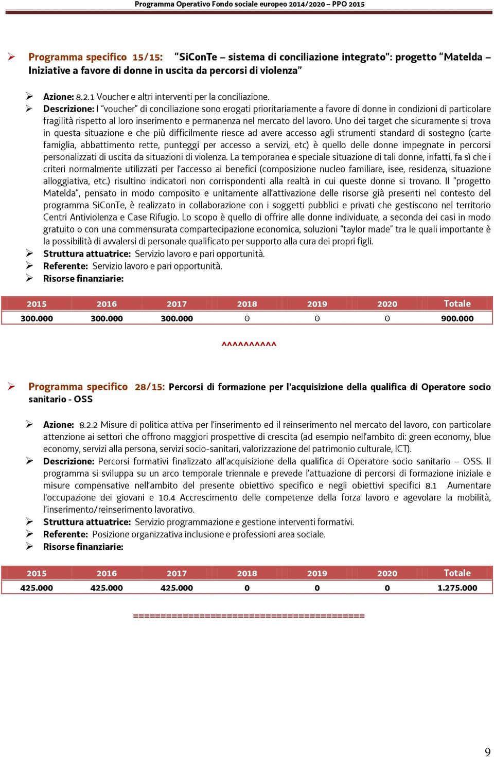 Descrizione: I voucher di conciliazione sono erogati prioritariamente a favore di donne in condizioni di particolare fragilità rispetto al loro inserimento e permanenza nel mercato del lavoro.