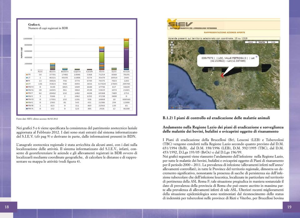 I dati sono stati estratti dal sistema informatizzato del S.I.E.V. (cfr pag 9) e derivano in parte, dalle informazioni presenti in BDN.