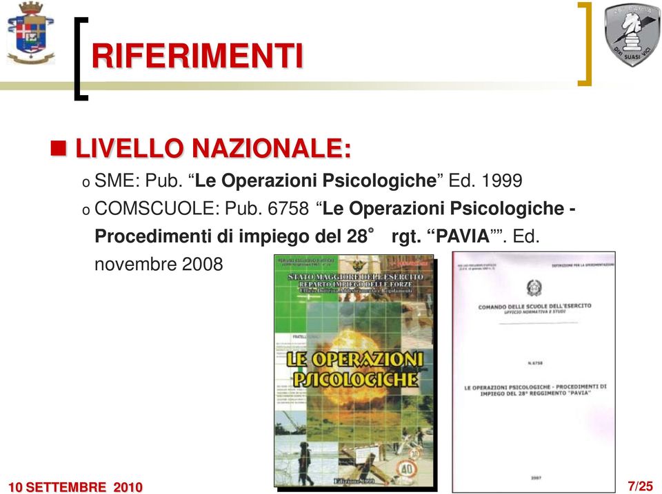 1999 o COMSCUOLE: Pub.