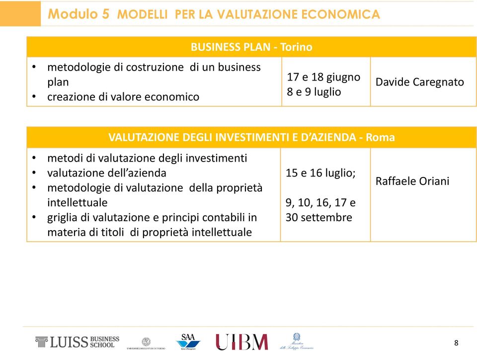 valutazione degli investimenti valutazione dell azienda metodologie di valutazione della proprietà intellettuale griglia di