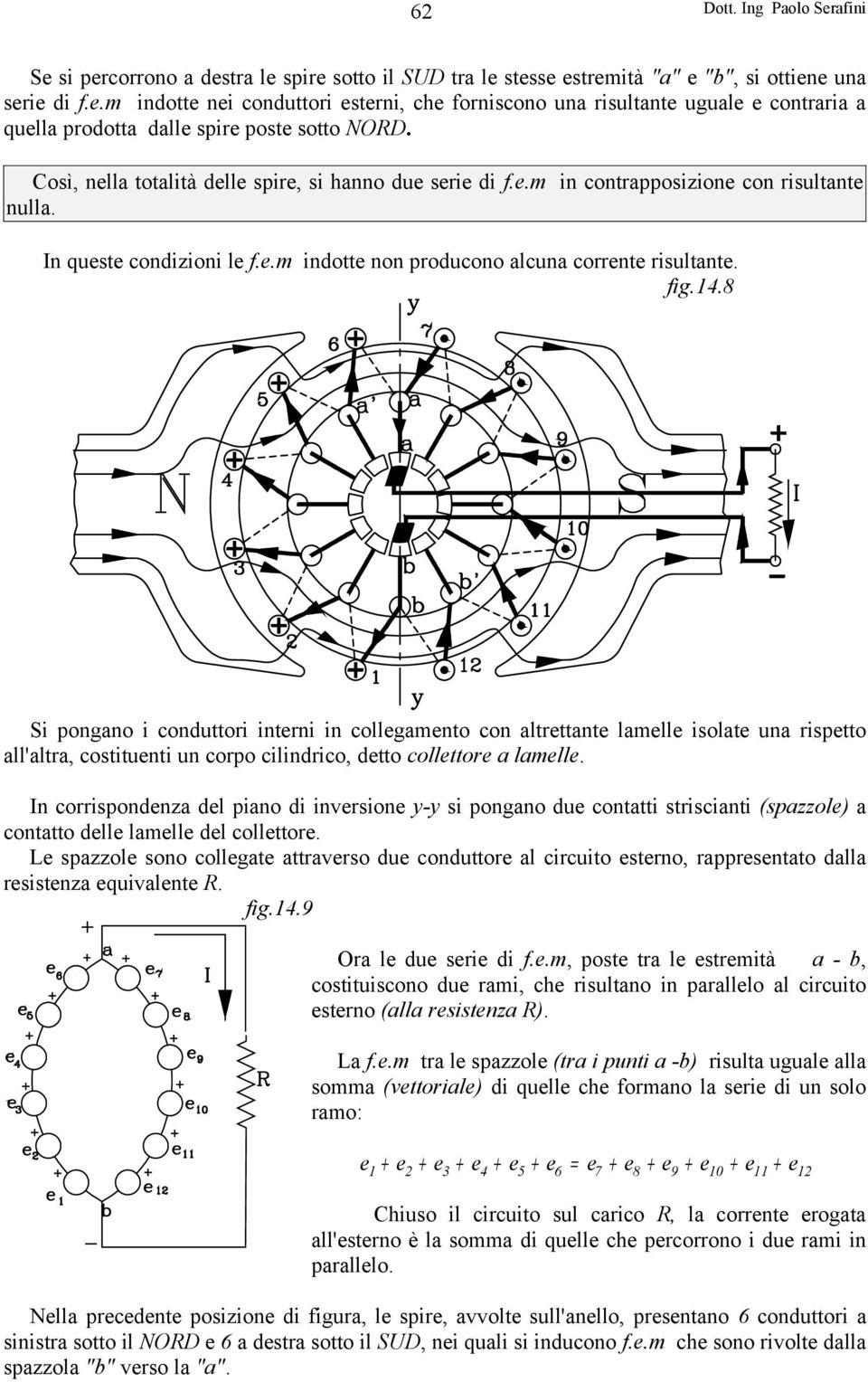 8 Si pongano i conduttori interni in collegamento con altrettante lamelle isolate una rispetto all'altra, costituenti un corpo cilindrico, detto collettore a lamelle.