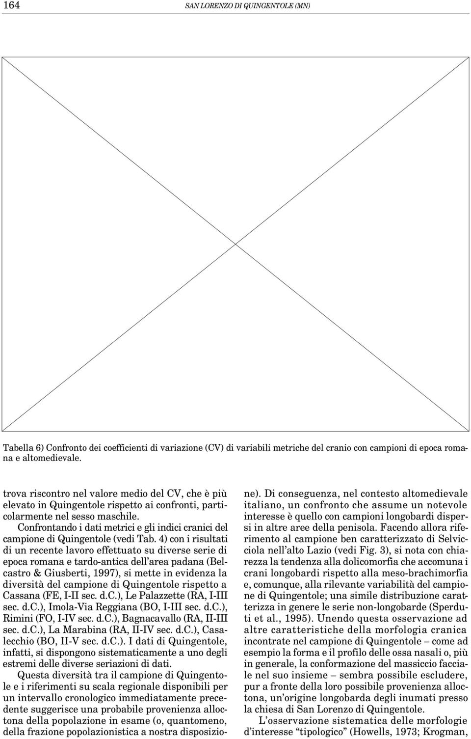 Confrontando i dati metrici e gli indici cranici del campione di Quingentole (vedi Tab.