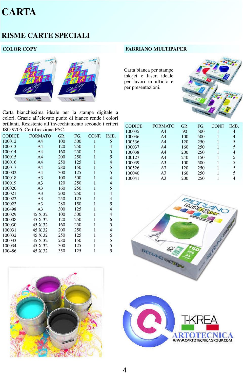 Resistente all invecchiamento secondo i criteri ISO 90. Certificazione FSC.