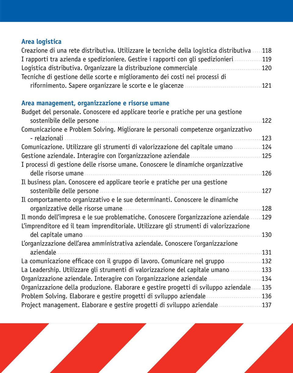 Organizzare la distribuzione commerciale 120 Tecniche di gestione delle scorte e miglioramento dei costi nei processi di rifornimento.