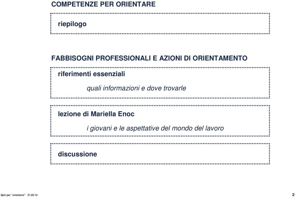 essenziali quali informazioni e dove trovarle lezione di