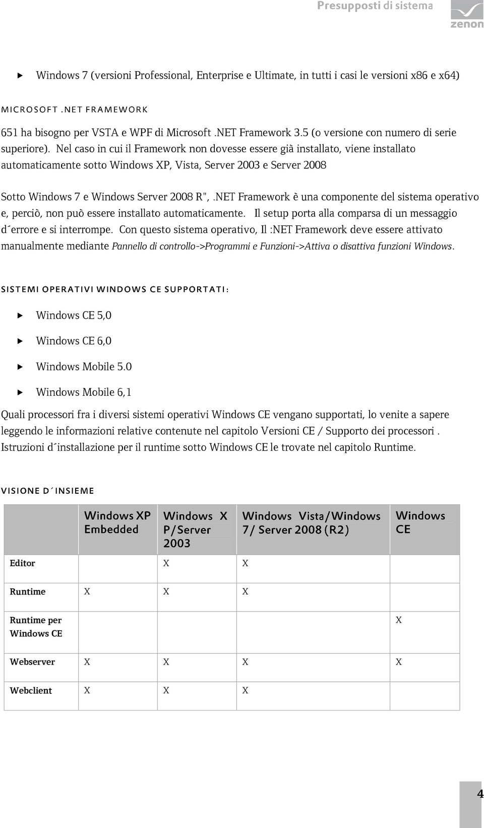 NET Framework è una componente del sistema operativo e, perciò, non può essere installato automaticamente. Il setup porta alla comparsa di un messaggio d errore e si interrompe.