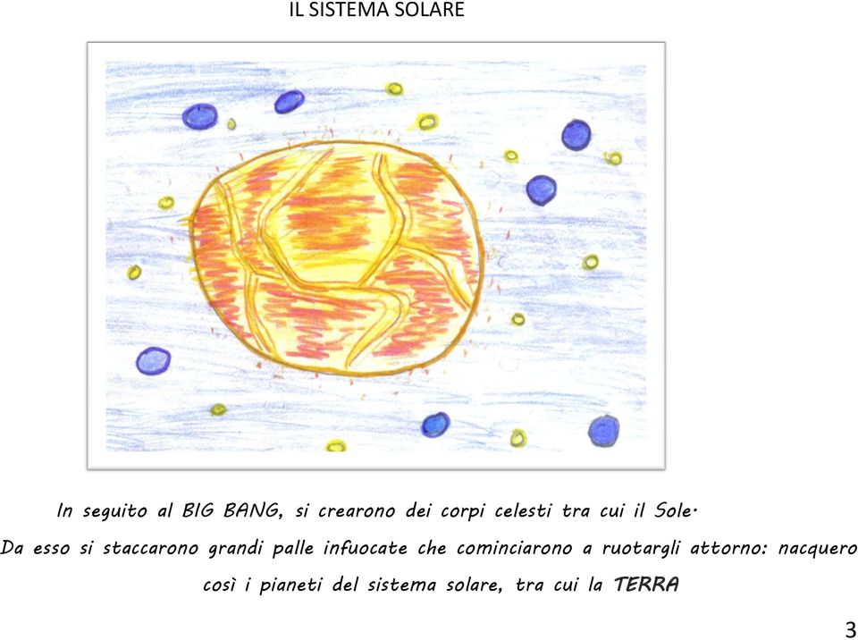 Da esso si staccarono grandi palle infuocate che