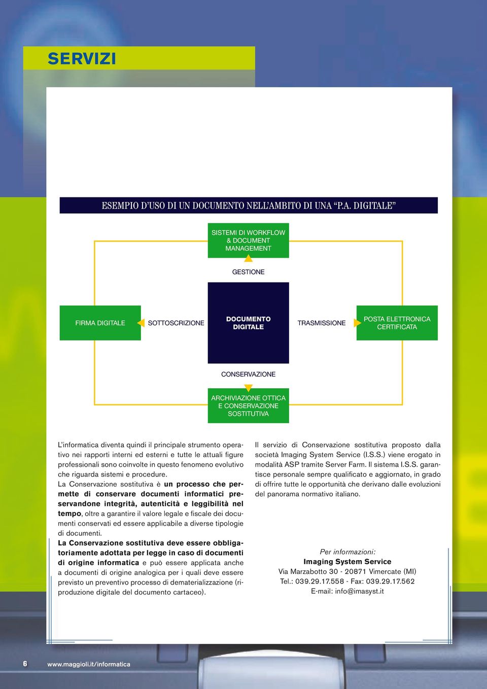 P.A. DIGITALE SISTEMI DI WORKFLOW & DOCUMENT MANAGEMENT GESTIONE FIRMA DIGITALE SOTTOSCRIZIONE DOCUMENTO DIGITALE TRASMISSIONE POSTA ELETTRONICA CERTIFICATA CONSERVAZIONE ARCHIVIAZIONE OTTICA E