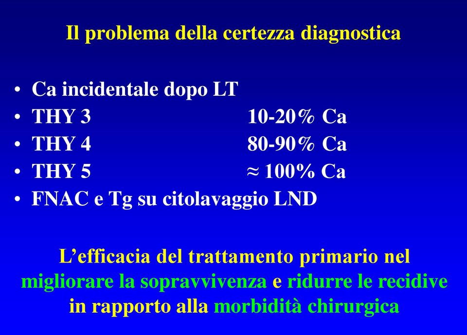 citolavaggio LND L efficacia del trattamento primario nel