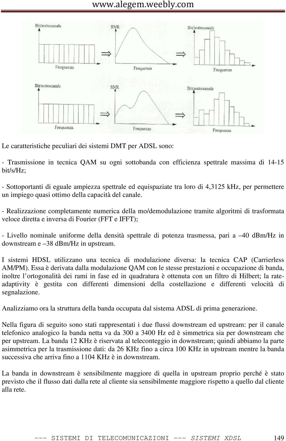- Realizzazione completamente numerica della mo/demodulazione tramite algoritmi di trasformata veloce diretta e inversa di Fourier (FFT e IFFT); - Livello nominale uniforme della densità spettrale di