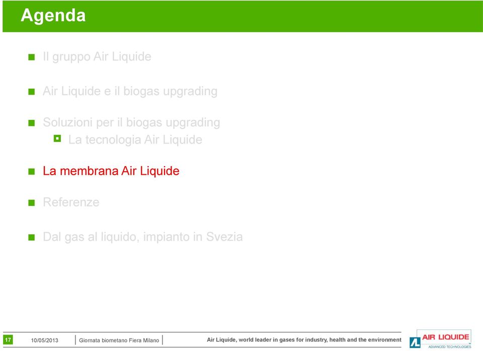 Air Liquide La membrana Air Liquide Referenze Dal gas al