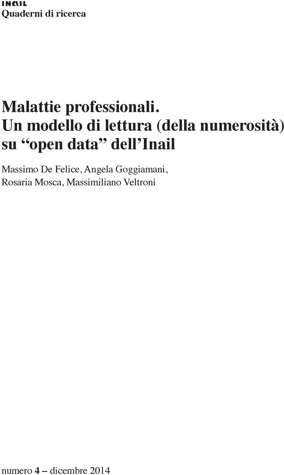 Un modello di lettura (della numerosità) su open data dell