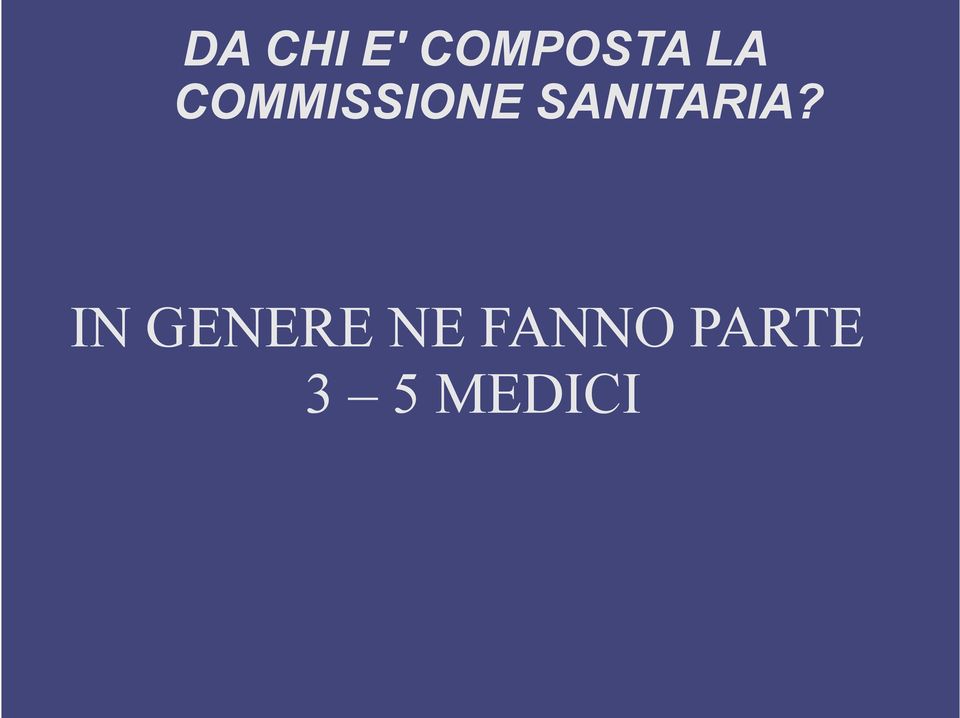 SANITARIA?