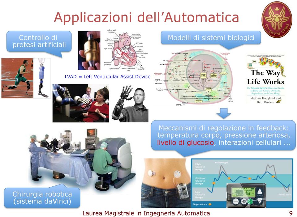 regolazione in feedback: temperatura corpo, pressione arteriosa, livello