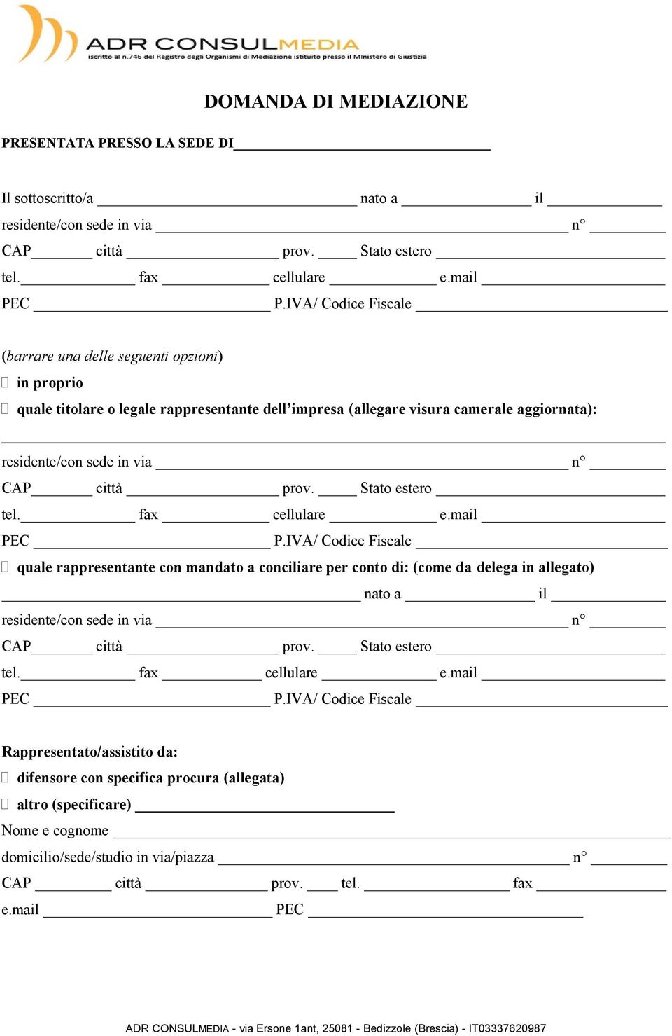 aggiornata): tel. fax cellulare e.