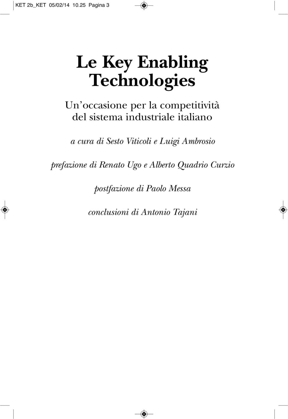 competitività del sistema industriale italiano a cura di Sesto