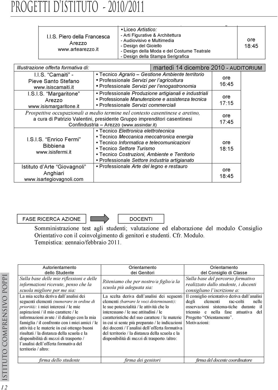 Amministrazione, finanza e marketing Liceo Artistico: - Arti Figurative & Architettura - Audiovisivo e Multimedia - Design del Gioiello - Design della Moda e del Costume Teatrale - Design della