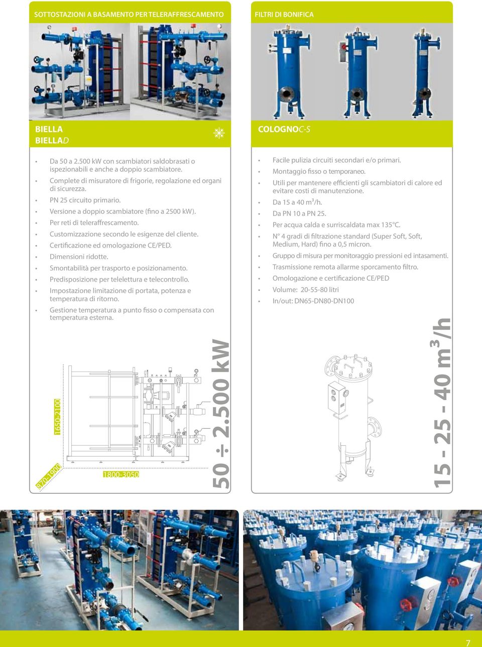 Customizzazione secondo le esigenze del cliente. Certificazione ed omologazione CE/PED. Dimensioni ridotte. Smontabilità per trasporto e posizionamento.