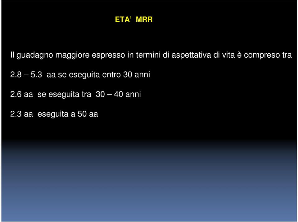 2.8 5.3 aa se eseguita entro 30 anni 2.