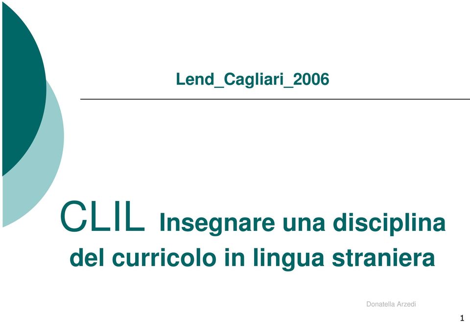 del curricolo in lingua